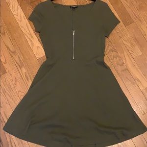 Green Ribbed Dress
